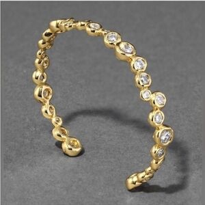 Alexis Bittar Asterales Gold Skinny Cuff Bracelet